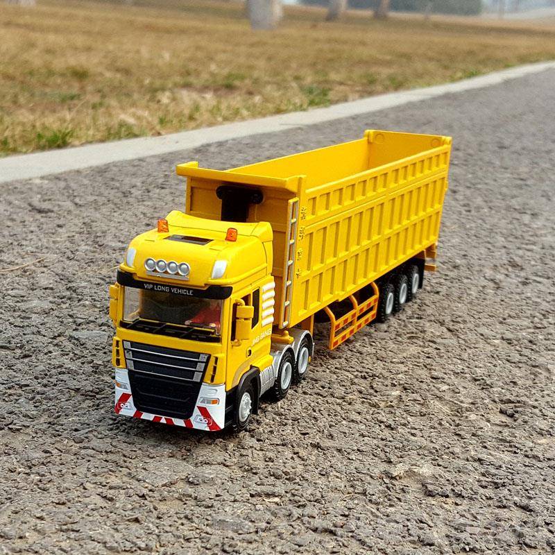高档1:50合运金型重卡车模型自卸斗输货车翻金属模型仿真工程车玩
