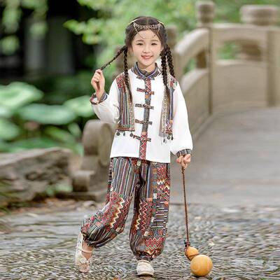 高档幼儿园西服表国演服长袖异域风情套装广壮族苗族演出服庆中园