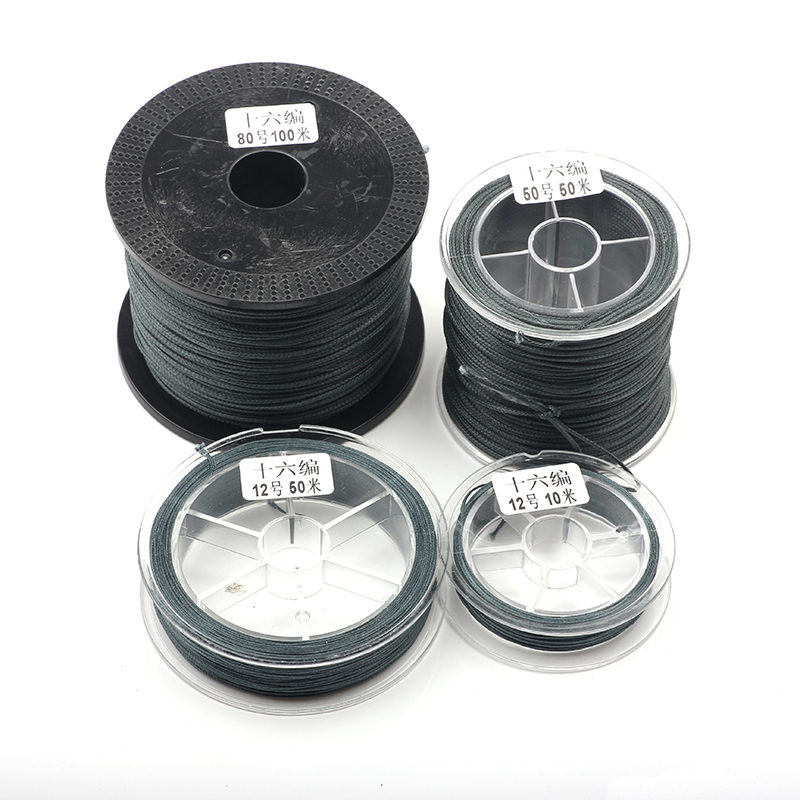 特粗大号16编灰色大力马鱼线主线16股pe线100米防咬海.钓路亚渔线