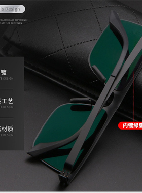 2022新款男士偏光墨镜司机驾驶开车专用防紫外线T强光方形太阳眼