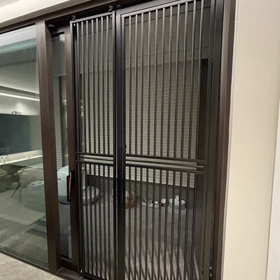 黑色定制防猫门栏宠物栅栏拦猫挡狗栅栏杆大型隔离W门免打孔室内