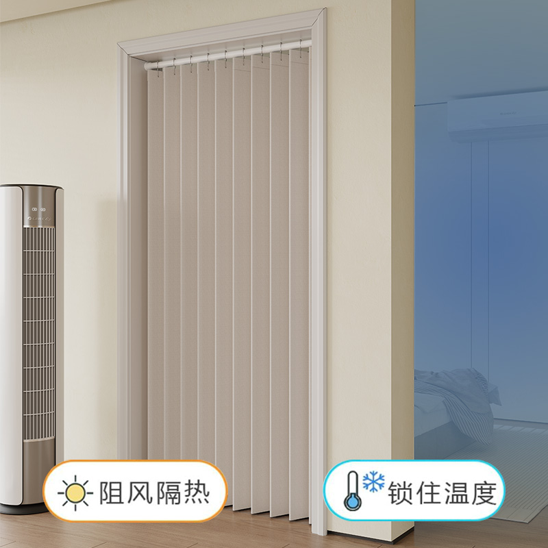 门帘隔断窗家用折叠帘免打孔安装卧室送伸缩杆一T整套冬季保暖防