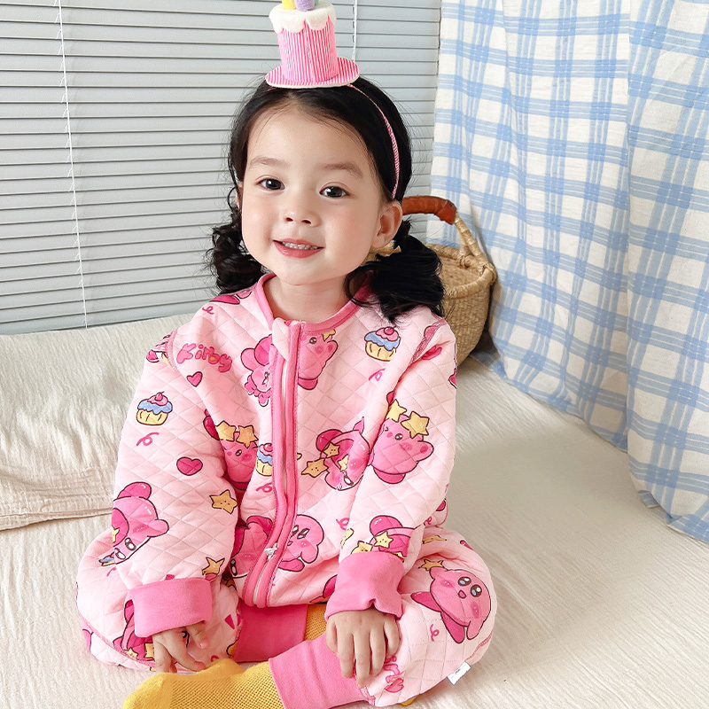 睡袋婴儿秋d冬款宝宝夹棉春秋款连身睡衣冬季儿童防踢被子神器分