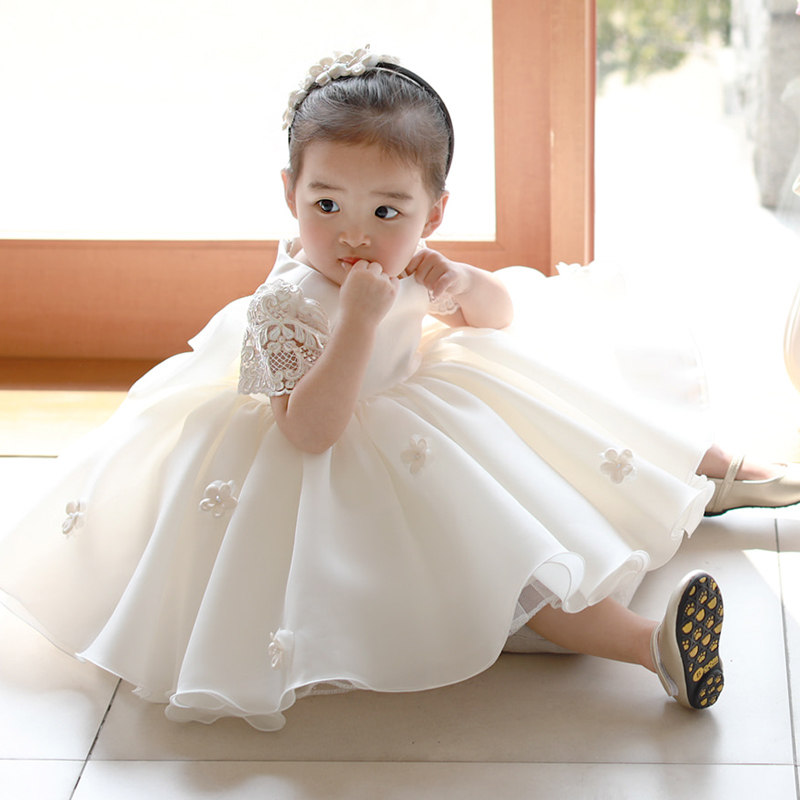 公主裙女童蓬蓬纱生日儿童晚x礼服花童小主持人婚纱钢琴演出服秋