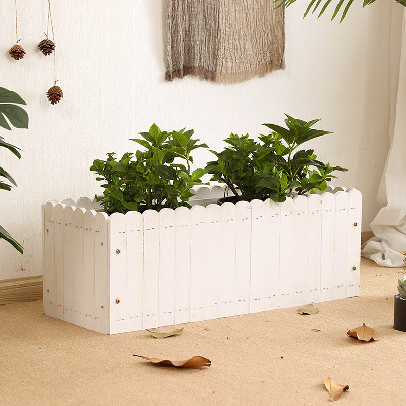 防腐木花箱木头花盆户外木质x长方形种植箱庭院木制花槽阳台种菜