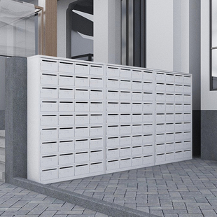 定制小区信报箱钢制多门带v锁文件投递柜不锈钢外防雨信件箱奶报