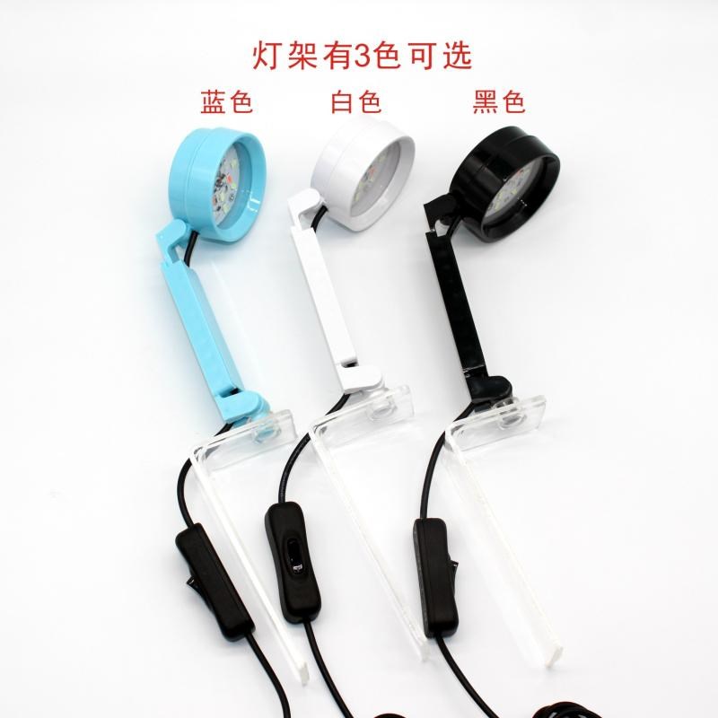 陶瓷圆缸照明灯圆形鱼缸防水LECD彩灯鱼盆水草灯光节能小圆灯