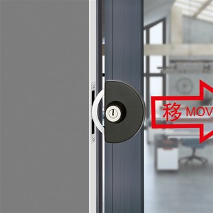趟门锁有框玻璃门锁铝合t金门锁移门钩锁阳台推拉门锁不锈钢包边