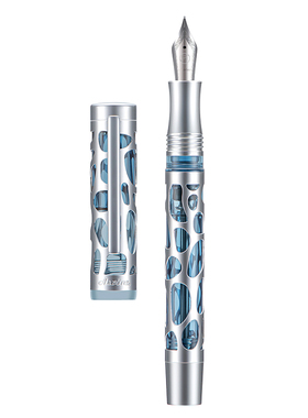 意斯华 Asvine V169负压上墨金属镂空钢笔O 明尖书写商务高档套装