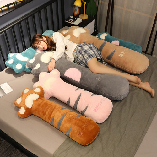 可爱猫爪毛绒玩具k睡觉长条抱枕公仔床上玩偶娃娃猫咪女生创意礼