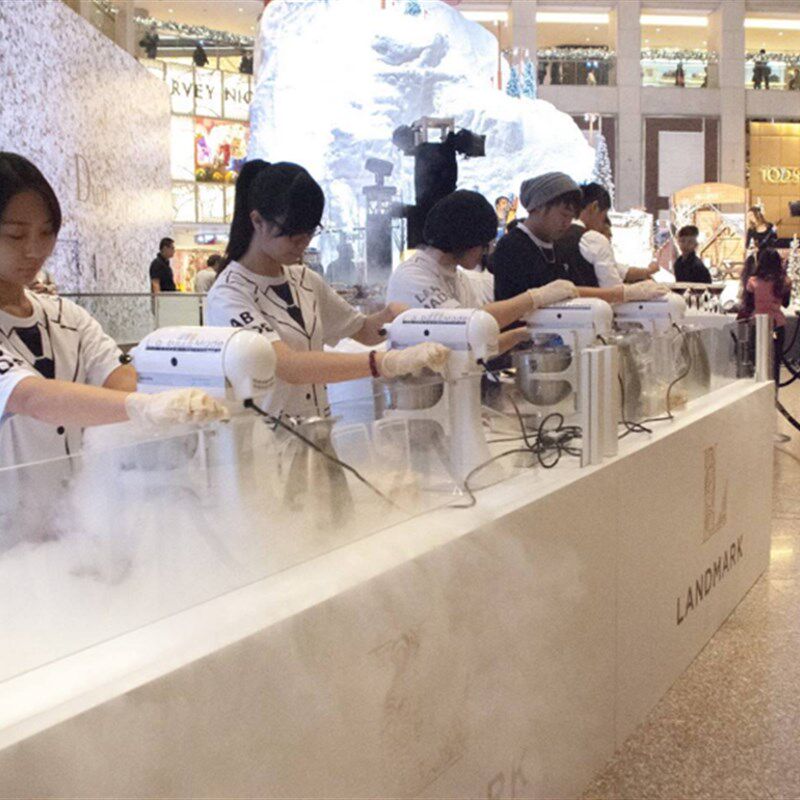 真空不锈钢液氮壶分子冒烟冰淇淋液G氮盆冰激凌2L保温壶液氮壶