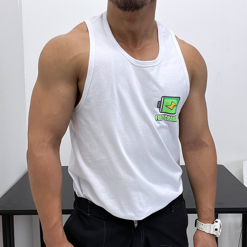 纯棉!微廓形优良成衣全棉宽松A背心无袖T恤肌肉男健身修身小清新,男装,背心,淘宝优惠券,粉丝福利购,淘宝优惠卷