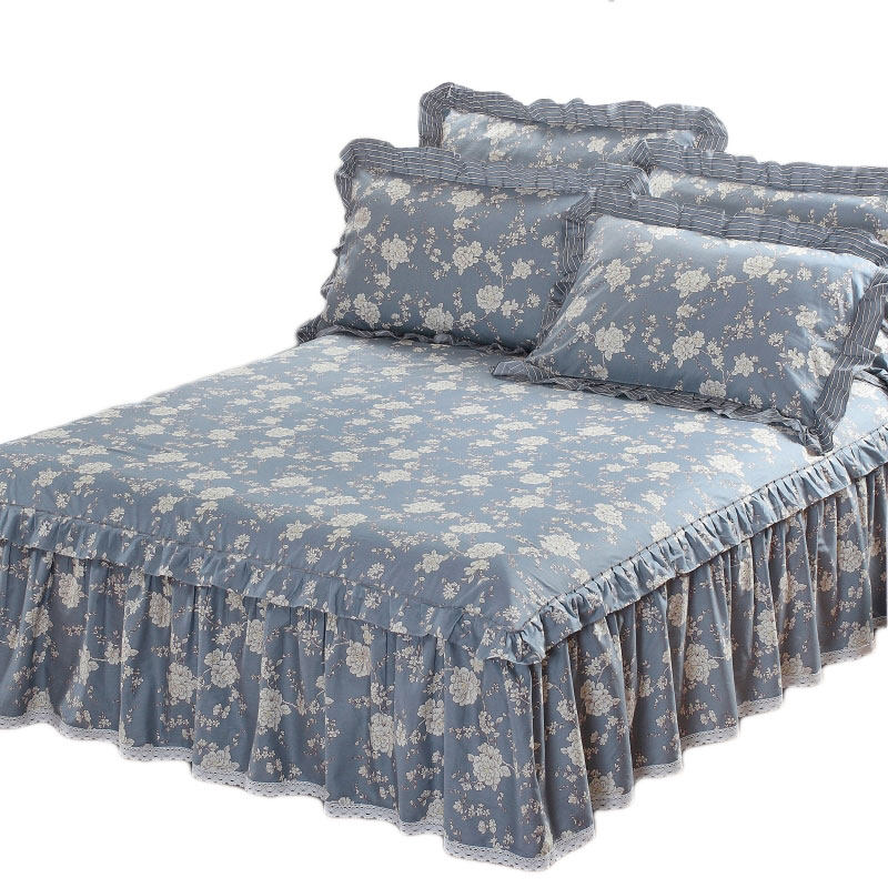 纯棉床裙式单件床罩全棉床套床笠保护套席梦思防尘罩1.8Wm1.5米床,床上用品,床裙,淘宝优惠券,粉丝福利购,淘宝优惠卷