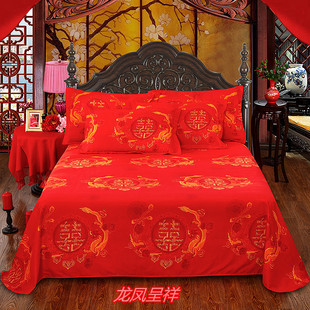 秋冬季床单单件被单子纯棉100全棉加厚2米x2.3厚款卡.通可爱炕单