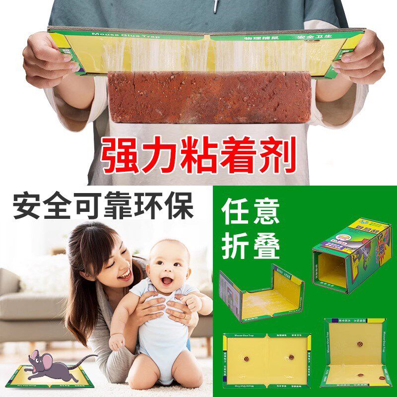 强力粘鼠b板加大加厚老鼠贴厨房家用沾鼠黏胶大老鼠贴捕鼠神器非