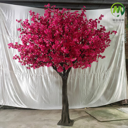 热销大型仿真三角梅花树 玻璃钢仿真三角梅树 室内外装饰仿真花树
