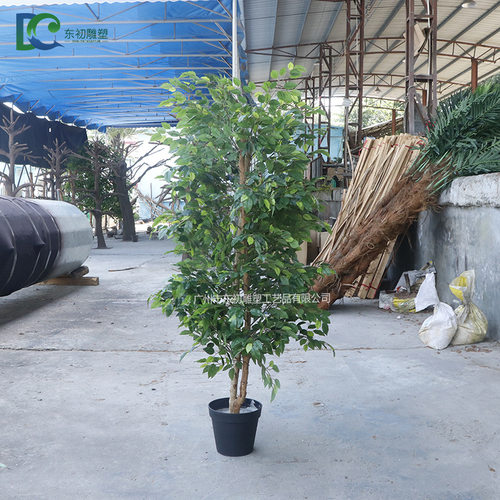 仿真榕树大型植物大厅室内绿植盆栽假榕树人造树造型树塑胶绿植树