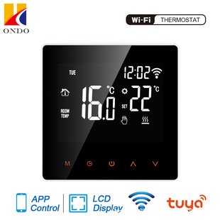 电地暖 涂鸦wifi智能温控器水地暖 壁挂炉LCD温控面板APP语音控制