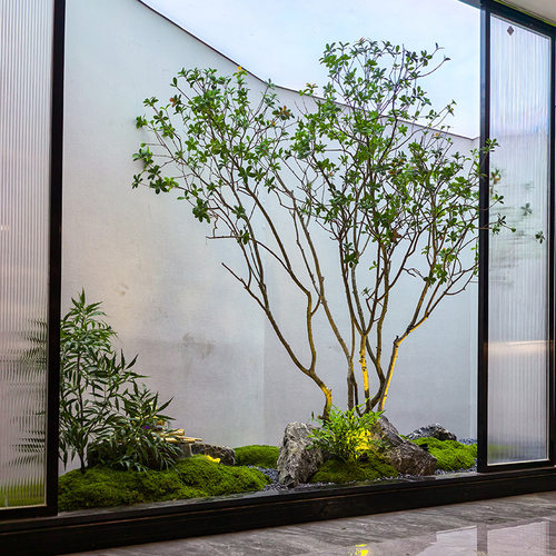 高端仿真马醉木绿植榕树橱窗造景植物室内装饰树大型假树简约景观