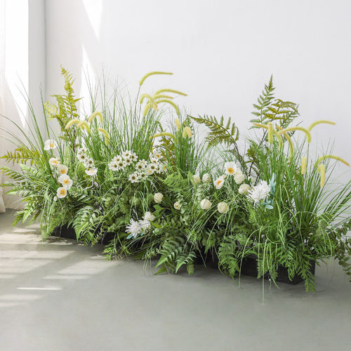 仿真绿植景观造景组合假树植物橱窗门店花箱室内装饰花艺布置摆设