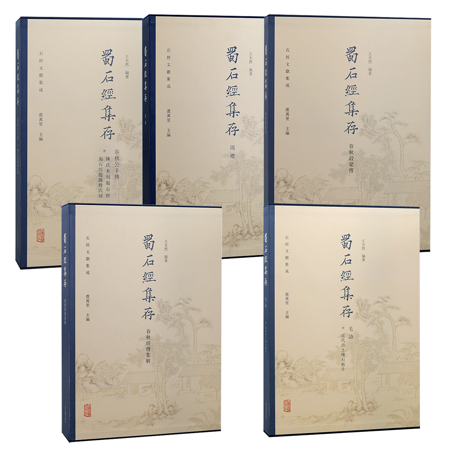 【官方正版】蜀石经集存全套5种周礼+春秋经传集解+春秋公羊传+春秋穀梁传+毛诗 虞万里主编 王天然编著上海古籍出版社