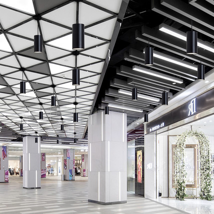 LED明装射灯工装免开孔吸吊两用筒灯COB圆柱形商场餐厅吊装筒射灯