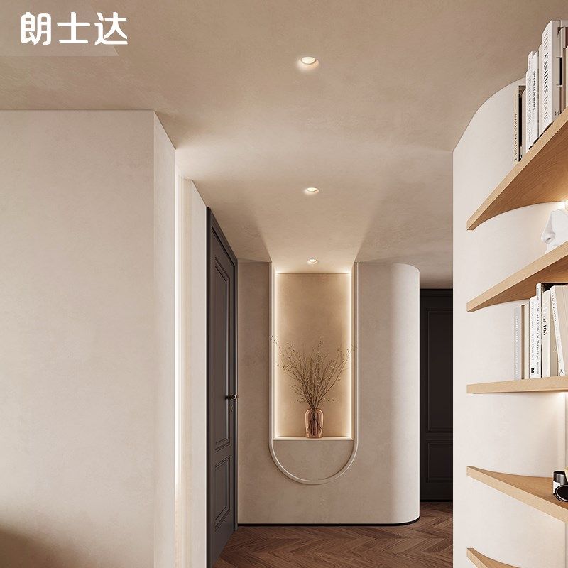 石膏灯全光谱护眼射灯无边框led智能客厅防眩光嵌入式预埋COB筒灯,家装灯饰光源,嵌入式射灯,淘宝优惠券,粉丝福利购,淘宝优惠卷