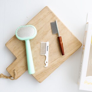 Pononon宠物迷你排梳狗狗面梳嘴毛梳密齿梳子面部清洁开结