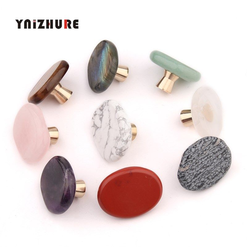 轻奢天然矿石片黄铜小拉手抽屉把手橱衣柜门高档家具单孔把手,基础建材,小拉手,淘宝优惠券,粉丝福利购,淘宝优惠卷