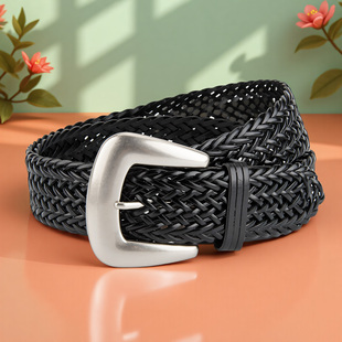 手工麻花编织设计感小众4cm宽版腰带2025新款女款腰间配饰粗皮带