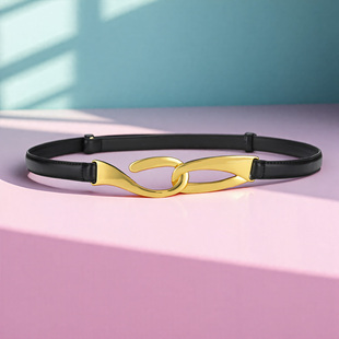 真皮时尚女款腰带装饰挂钩对扣韩版百搭配连衣裙免打孔牛皮皮带