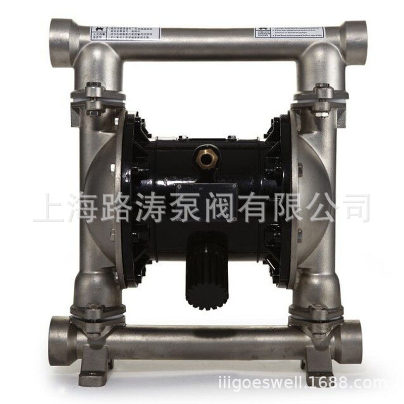 供应QBY3-20/25PF不锈钢304四氟膜隔膜泵QBY3-20PF耐酸气动隔膜泵