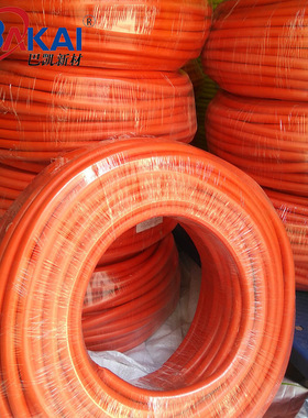 供应新能源汽车线束用VW-0高阻燃橙色塑料软管，耐高压橡胶软管