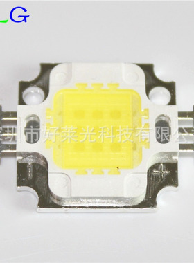 供应10WLED方形白光 10W大功率3串3并集成白色 晶元45MIL LED灯珠