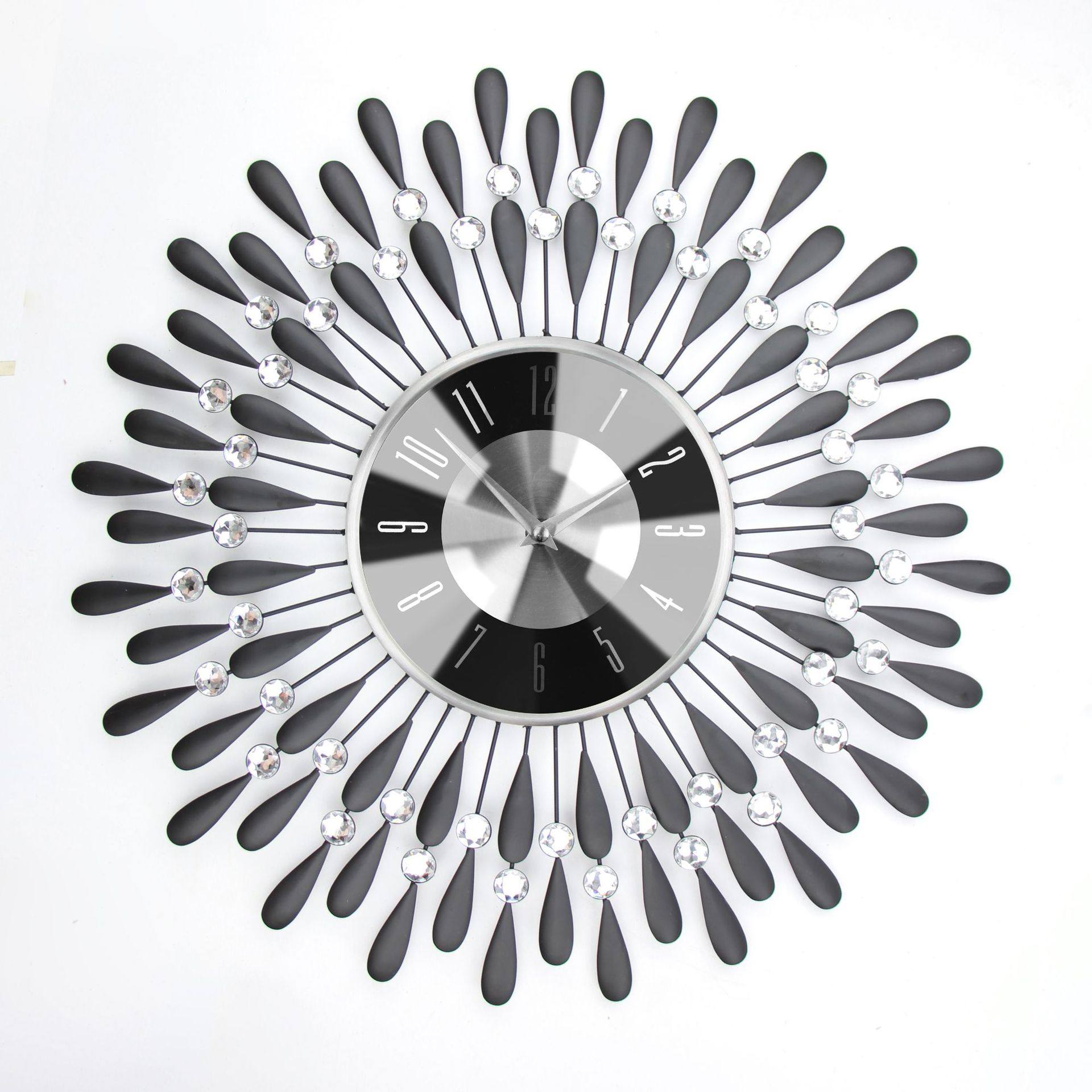 欧式铁艺创意水晶羽毛挂钟客厅装饰钟表时尚轻奢简约时钟家用挂表,模玩/动漫/周边/娃圈三坑/桌游,文化/体育周边,淘宝优惠券,粉丝福利购,淘宝优惠卷