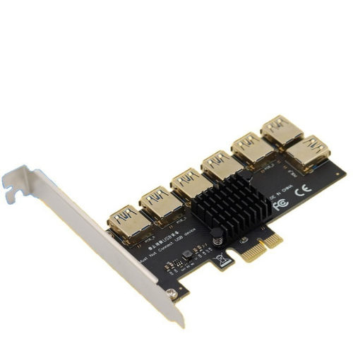 PCI-E1分7扩展卡PCI-E一转七显卡扩展卡PCI-E插槽一拖.七显卡扩展
