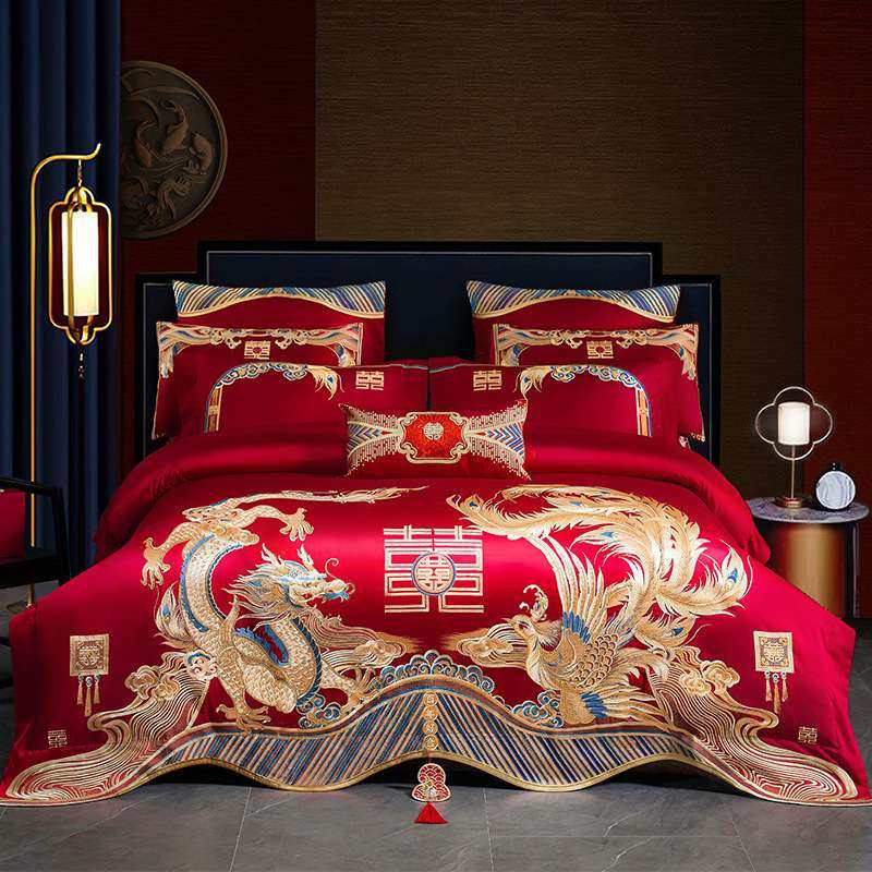 高端长绒棉婚庆四件套重工刺绣全棉喜被中式婚礼贵妃枕婚庆六件套,农机/农具/农膜,割灌机/割草机/油锯,淘宝优惠券,粉丝福利购,淘宝优惠卷