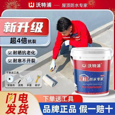 沃特浦屋顶补漏王家用室外楼顶天台外墙楼顶漏水补漏材料防水涂料