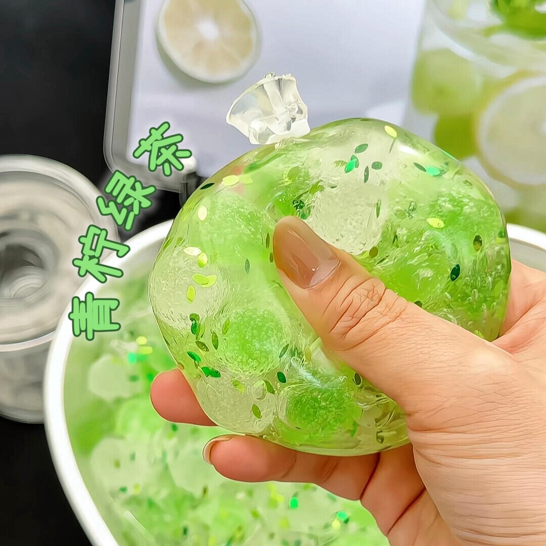 新品青柠绿茶手作球吵吵球声控系