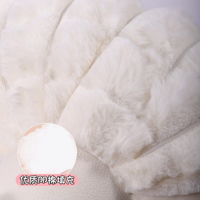 汽车头枕护颈枕女生可爱2025款冬季毛绒座椅车载枕头车用腰靠套装