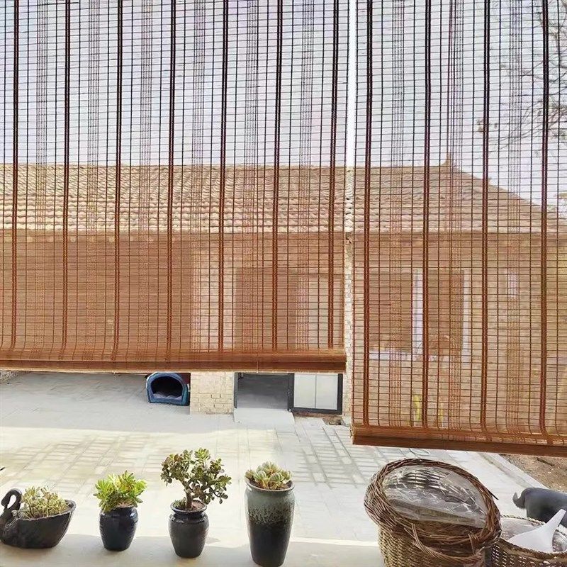 精选竹帘卷帘窗帘门帘升降遮光遮阳隔断阳台通风帘子中式古风凉亭,居家布艺,卷帘,淘宝优惠券,粉丝福利购,淘宝优惠卷