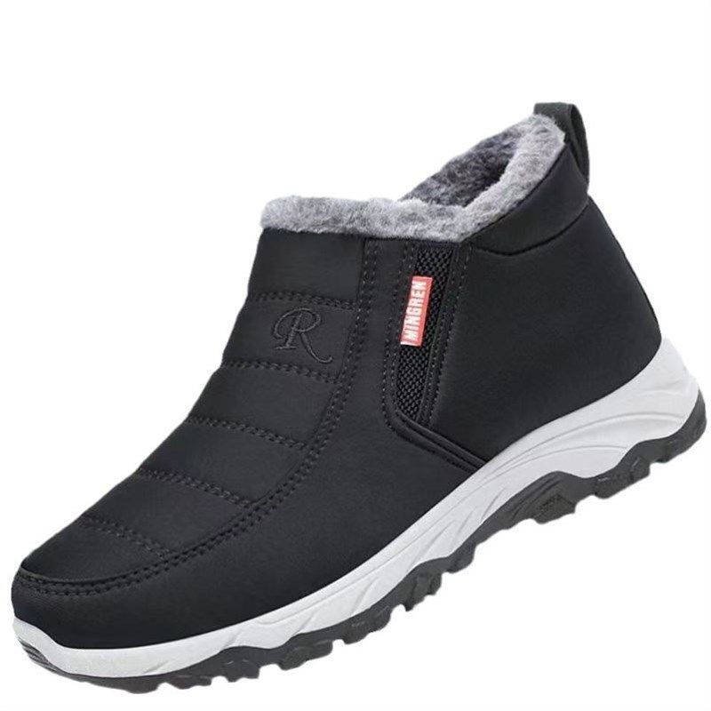 精选棉拖鞋男冬季外穿2023新款老人防滑全包跟女加绒加厚保暖防水