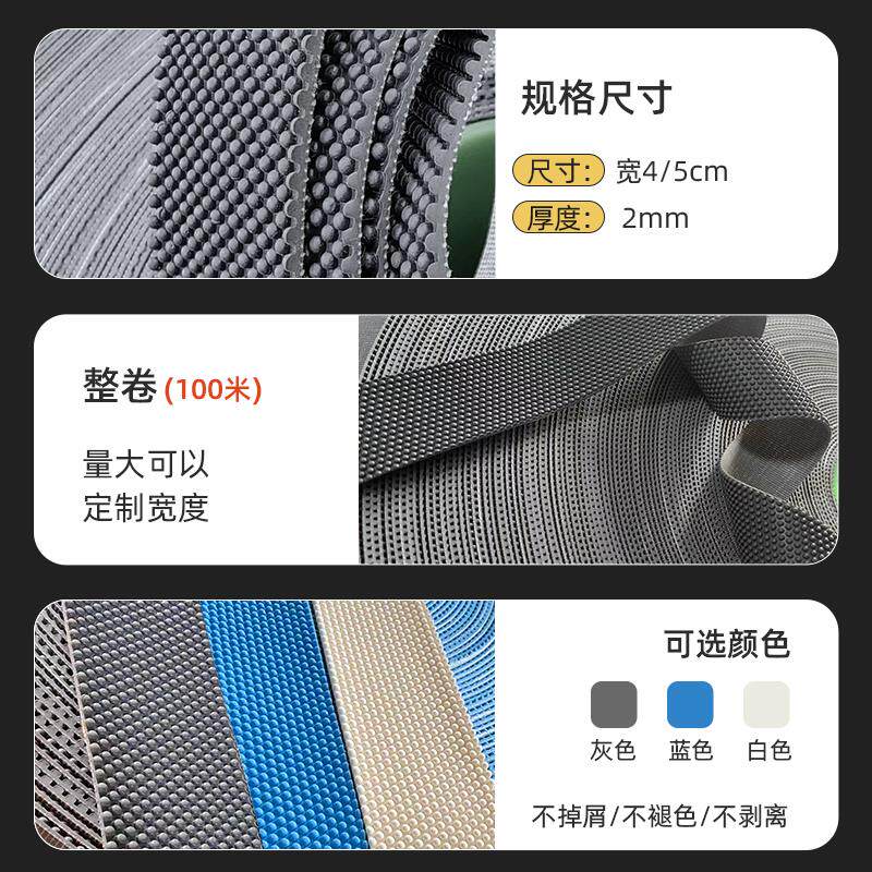 卷布机用蓝色粒面带包辊防滑皮包辊带罗拉皮打卷退卷糙面带摩擦皮
