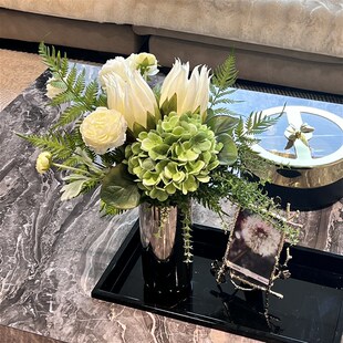 精选LOKO高端轻奢系仿真花帝王花束客厅办公室前台玄关装饰摆件高