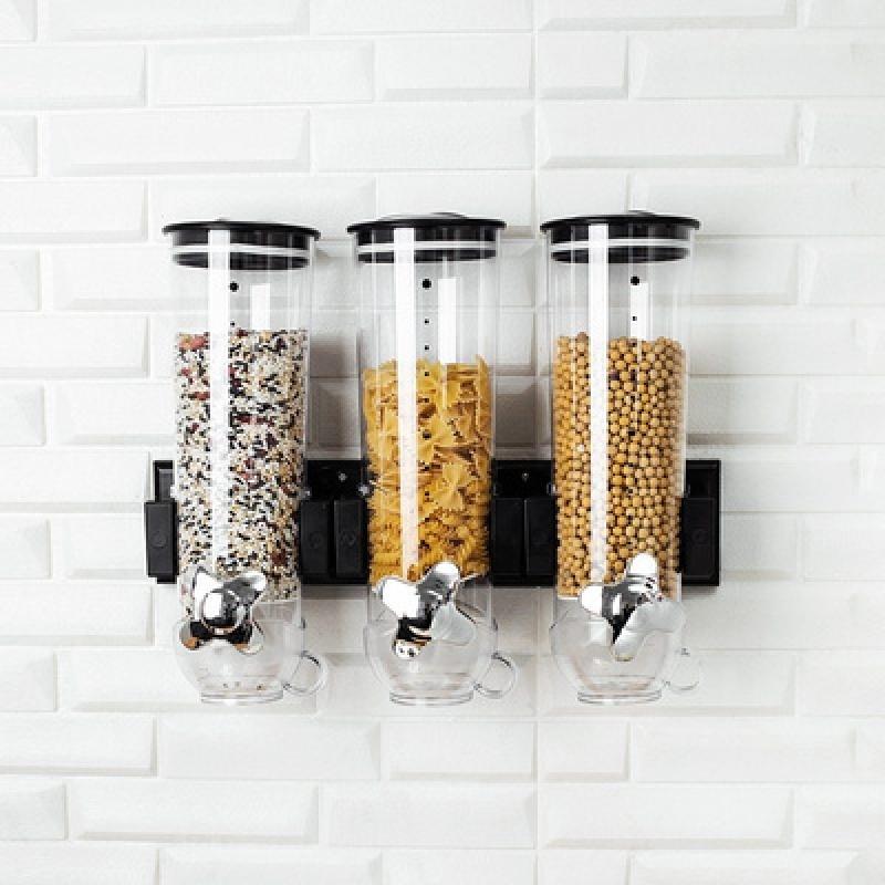 塑料瓶壁挂式储物罐收纳盒麦片家用分离器分配器早餐储米箱