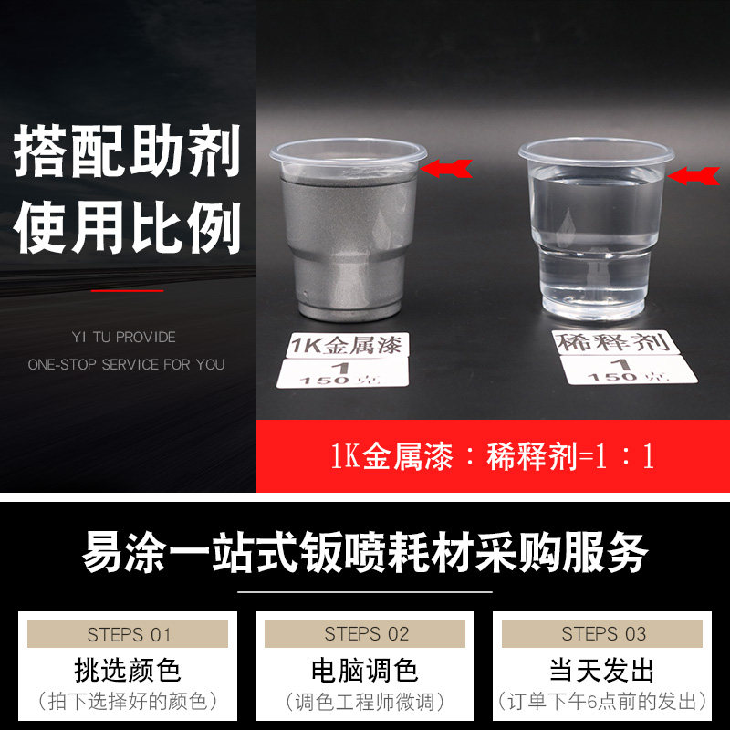 珍珠漆1K色母汽车漆底色漆修补漆烤漆金属漆珍珠白汽车油漆调漆用