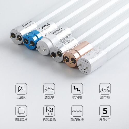 T8灯管0.6 0.9 1.2米led日光灯双端超亮20W30W40W50W60瓦长条光管