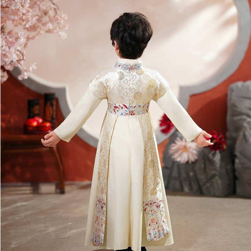 2022新款秋冬汉服男女童高端儿童国学服中国风古装唐装书童演出服