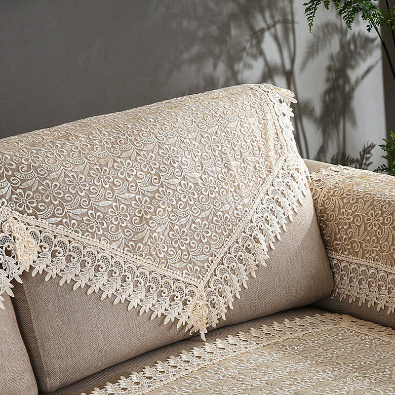 沙发靠背巾蕾丝沙发扶手巾白色沙发巾全盖沙发布艺巾欧式防滑防尘