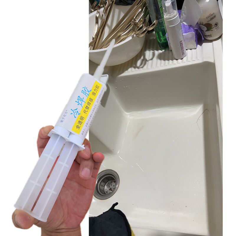 洗脸盆裂纹修补胶陶瓷洗漱台裂缝修复强力胶补漏水专用胶裂了防水